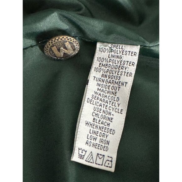 Bob Mackie Wearable Art Green Autumn Leaf Velour Shacket Coat Women's SZ LG - Picture 7 of 9